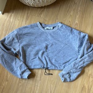Gray Cropped Sweatshirt